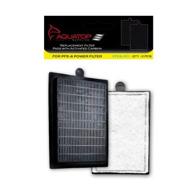 AQUATOP Forza Replacement Inserts with Premium Activated Carbon for PFE-6 Power Filter, PFE6-RCI